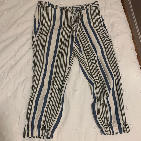 Loft Striped Tie Waist Pants - Picture 3 of 3